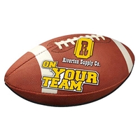 1/8" thick Natural Rubber Football-Shaped Mousepad with a full bleed...