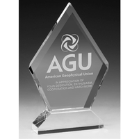 6" x 7 1/2" x 1/2" multi-faceted clear acrylic award.... from ASI 62660...