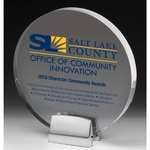 Round Award with Chrome Base