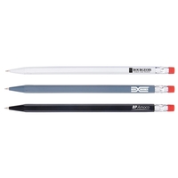 Plastic hexagonal mechanical pencil with choice of colored barrel and...