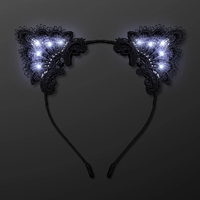 White Lights Lace Cat Ears Hair Accessories; Blank Pricing... from ASI 34194...