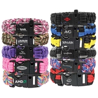 9.5" x 1" polyester paracord emergency bracelet with slide buckle and... from...