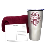 Fleece Blanket and Tumbler Combo Set
