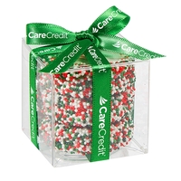 White Chocolate Covered Custom Oreo® Present With Holiday Nonpareil...