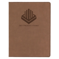 9 1/2" x 12" Leatherette Dark Brown Portfolio