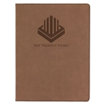 9 1/2" x 12" Leatherette Dark Brown Portfolio