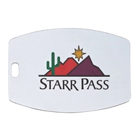 Barrel, Round or Rectangle shape Bag Tags Include: White Plastic Tags,......