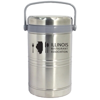 Stainless steel thermal lunch box with 3 bowls, 74 oz.... from ASI 36988...