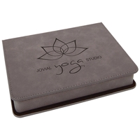 Gray Leatherette 4-Piece Wine Tool Set