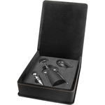 Black Leatherette 3-Piece Wine Tool Set