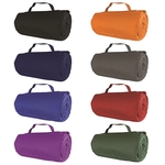 FLEECE ROLL UP BLANKET WITH POCKET - BLANKS