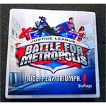 Paperweight-3" x 3" white marble base w/full color medallion