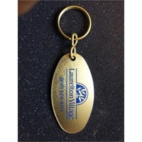 1 3/8" x 2 5/8" large aluminum oval key fob. 4... from ASI 41080 Nelson Boone...