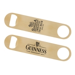 Paddle Style Brushed Gold Bottle Opener