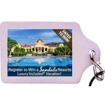 1 1/2" X 2 1/2" Tomb Stone Shaped key tag