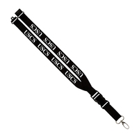 20"L x 1"W polyester lanyard with slide buckle release, silver oval... from...