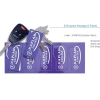 Family pack, five S-Shape 2.56" x 1.375" key tags, 30-mil PermaBadge... from...