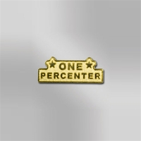 Dimensional Die Struck One Percenter Lapel Pin.... from ASI 55610...