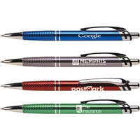 Nautica metal ballpoint pen features black writing ink cartridge, rich...