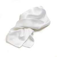 Discontinued - White Silk Scarf 30" x 30"