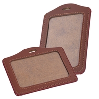 4.40" x 2.79" faux leather badge holder.... from ASI 62088 IDProductsource