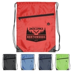 Drawstring Polyester Sports Bag with Zipper