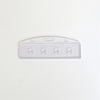 Hard plastic half card holder holds one credit card size card.... from ASI...