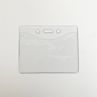 Clear vinyl badge holder horizontal top load with slot and holes.... from ASI...