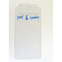 Clear vinyl badge holder with flap, vertical top load... from ASI 47204...
