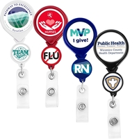 DOUBLE UP ROUND BADGE REEL 2 decorating areas and bull dog... from ASI 49470...