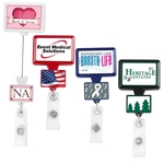 Chrome Double Up Rectangle Badge Reel