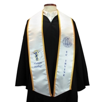 Graduation Sash - Custom Wet Dye with Binded Edge