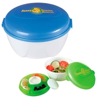 Salad bowl container with freezer gel veggie tray.... from ASI 40480 Koozie...