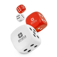 Dice shaped stress balls made of polyurethane.... from ASI 39552 BEL Promo