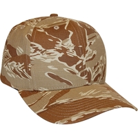 Tiger Tan Camo 6 Panel Structured Cap