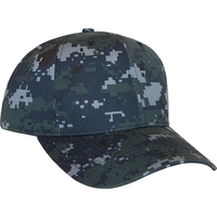 Navy Digital Camo 6 Panel Structured Cap with hook and loop... from ASI 43456...