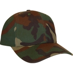 Woodland Camo 6 Panel Structured Cap