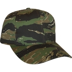 Tiger Green Camo 6 Panel Structured Cap