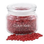 Cinnamon Imperials Candy in a Glass Jar with Lid