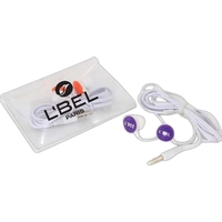 Button Style Earbuds in a Plastic Pouch... from ASI 44900 NC Custom...