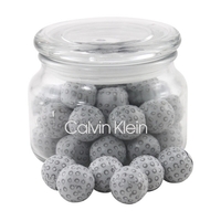 Chocolate Golf Balls in a Glass apothecary Jar with Lid... from ASI 44900 NC...