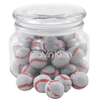 Chocolate Baseballs in a Glass apothecary Jar with Lid... from ASI 44900 NC...