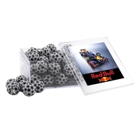 Chocolate Soccer Balls in a Clear Acrylic Box- 4" x 4"... from ASI 44900 NC...