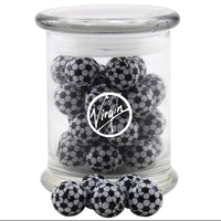 Chocolate Soccer Balls in a Large Round Glass Status Jar with... from ASI...