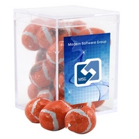 Chocolate Footballs in a Clear Acrylic Box- 2.25" x 2.25" x... from ASI 44900...