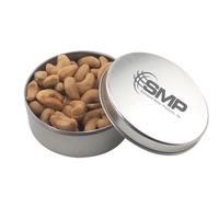 Large Round Metal Tin with Lid and Cashews... from ASI 44900 NC Custom...
