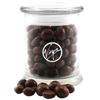 Large Round Glass Jar with Lid-Chocolate Covered Peanuts