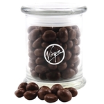 Large Round Glass Jar with Lid-Chocolate Covered Peanuts