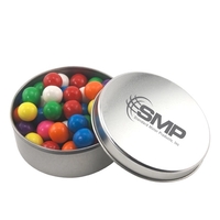 Large Round Metal Tin with Lid and Gumballs... from ASI 44900 NC Custom...