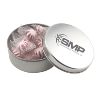 Large Round Metal Tin with Lid and Starlight Peppermints